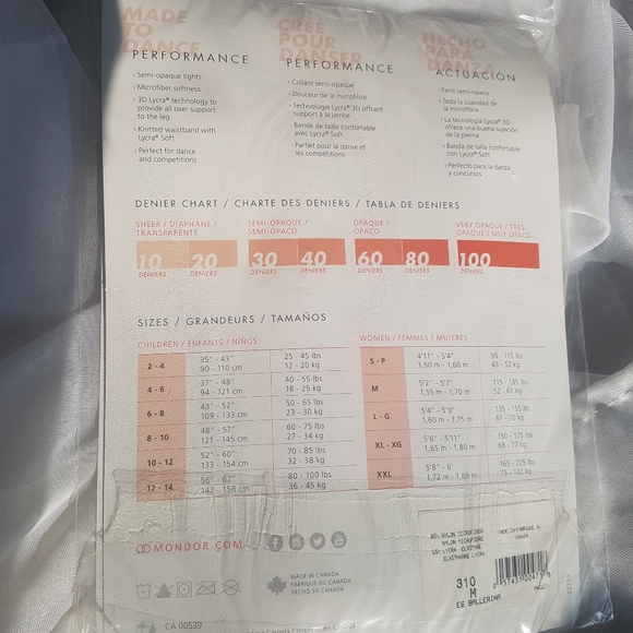 Ballet tights full foot - Picture 3 of 4